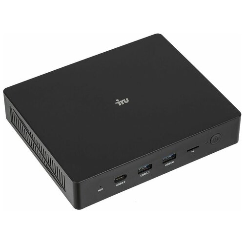 Неттоп iRU 110PGL, Intel Celeron J4125, DDR3 4ГБ, 128ГБ(SSD), Intel UHD Graphics 600, CR, Free DOS, черный [1829653] iru 110pgl 1829653 cel j4125 2 4gb ssd128gb uhdg 600 cr free dos gbiteth wifi bt black