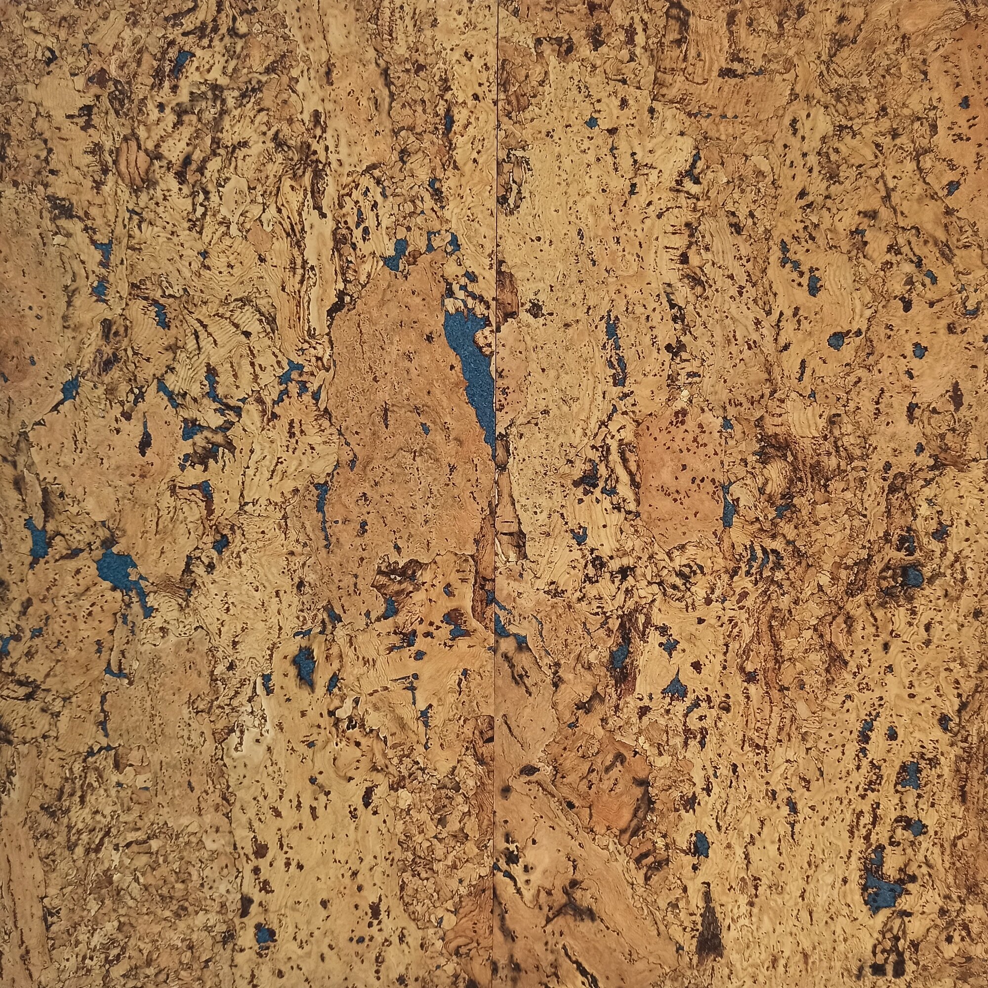 Пробковая стеновая панель IBERCORK, Малага Азул, 600х300х3 мм/уп-ка 1.98 кв. м., 11 пластин - фотография № 4