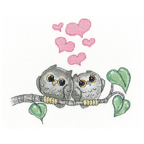 фото Набор для вышивания сердца и перья heritage