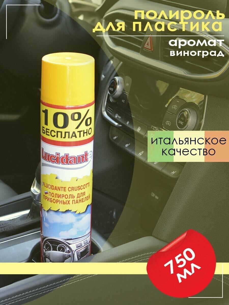 Полироль для автомобиля LUCIDANTe с ароматом темного винограда, 750 мл (Италия)