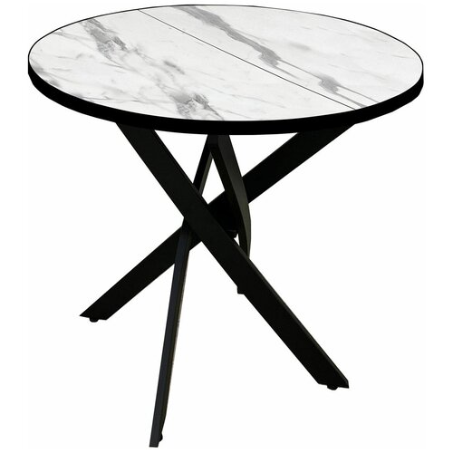 Кухонный стол Мир стульев Андромеда Мрамор / Черный муар Малый