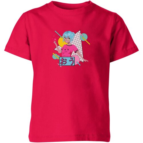 Футболка Us Basic, размер 4, розовый мужская футболка дружелюбная аниме девушка с голубыми волосами s темно синий