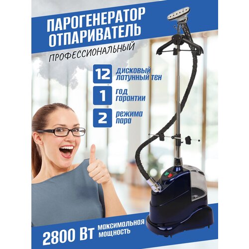 Вертикальный отпариватель для дома Парогенератор напольный с вешалкой синий 1062900₽