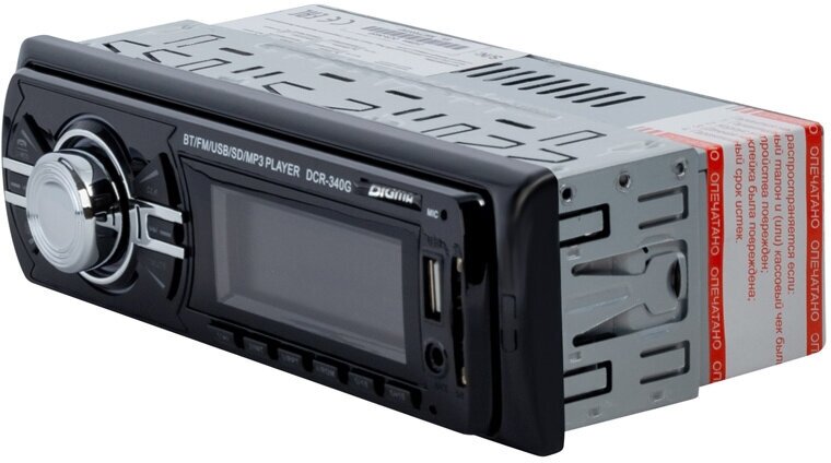 Автомагнитола Digma DCR-340G 1DIN 4x45Вт v4.1 USB 2.0 AUX