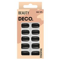 Набор накладных ногтей `DECO.` ESSENTIAL black side (24 шт+ клеевые стикеры 24 шт)