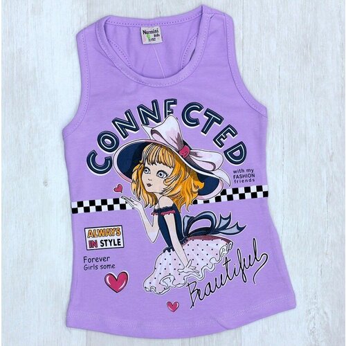 фото Майка narmini kids майка-борцовка, размер 8/128, фиолетовый