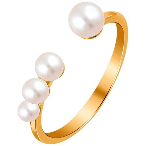 фото Эстет кольцо с 4 жемчугом из красного золота 01к3111963-1, размер 16