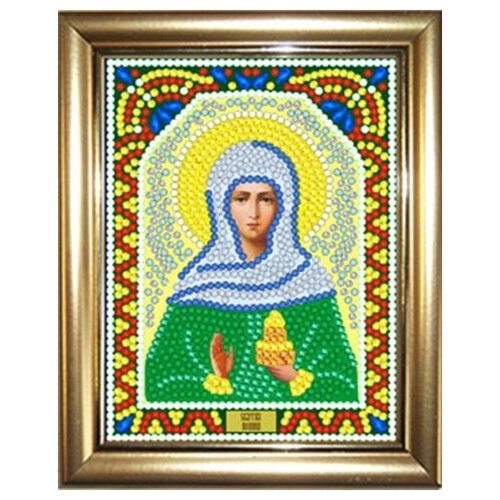 Алмазная мозаика "Святая Иоанна (Яна, Жанна)" 10,5Х14,5см в подарок золотая рамка для готовой работы