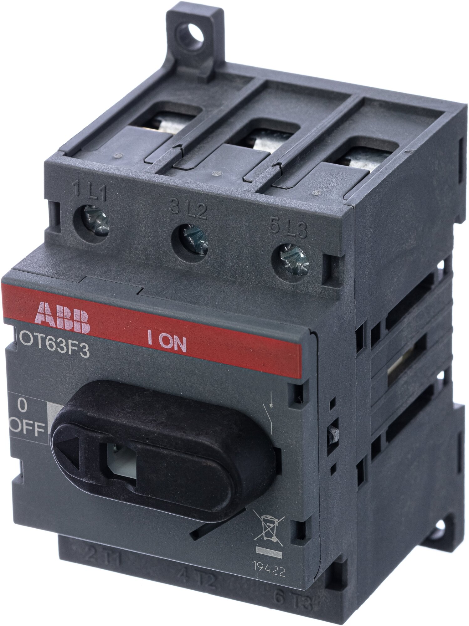 Рубильник ABB OT63F3 до 63 Ампер, 3-полюсный выключатель нагрузки