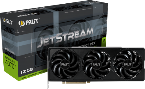 Видеокарта PALIT GeForce RTX 4070 Ti JetStream (PA-RTX4070Ti JetStream 12G) (NED407T019K9-1043J)