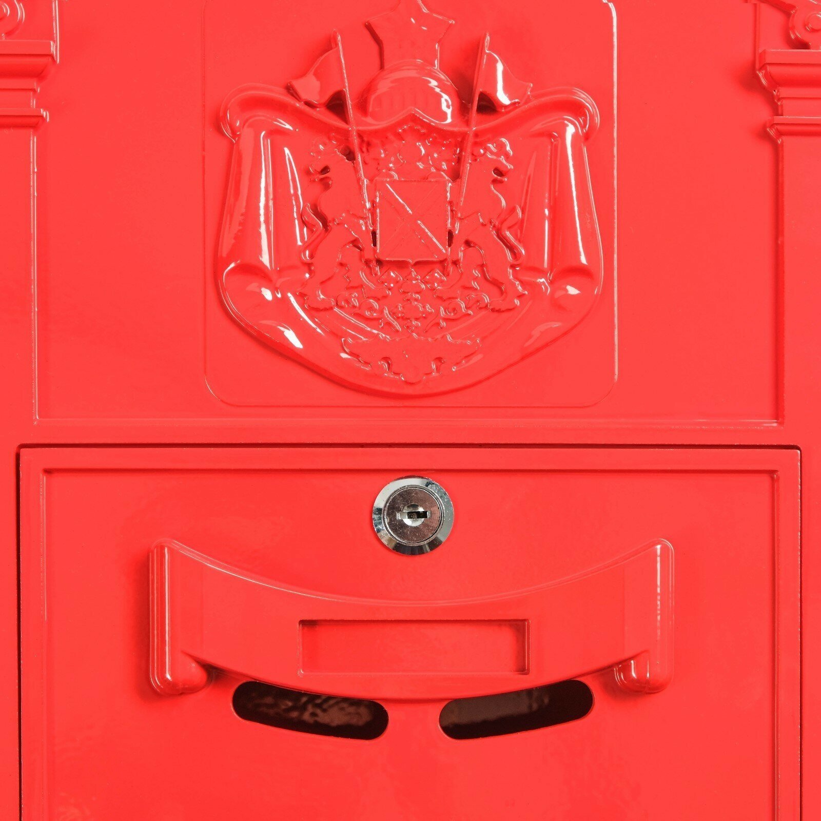 Почтовый ящик с замком уличный металлический для дома №4010 красный, Аллюр - фотография № 11