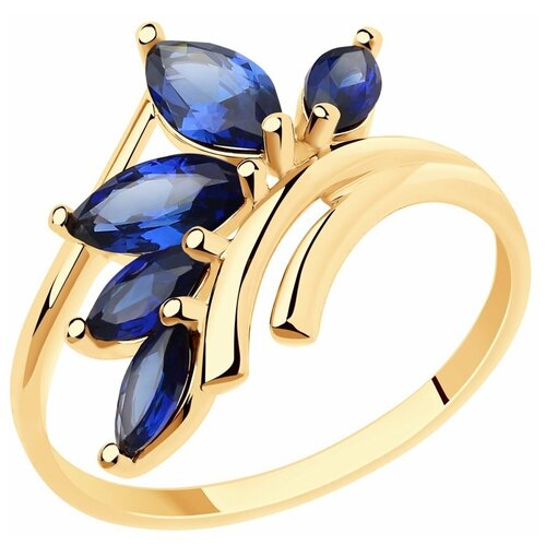 фото Sokolov кольцо из золота с корундами 715994, размер 17