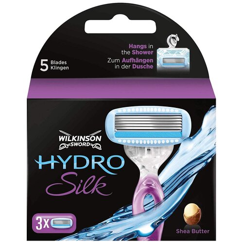 Wilkinson Sword Hydro Silk Сменные лезвия, 3 шт., с 3 сменными лезвиями в комплекте wilkinson sword intuition sensitive сменные лезвия 3 шт с 3 сменными лезвиями в комплекте