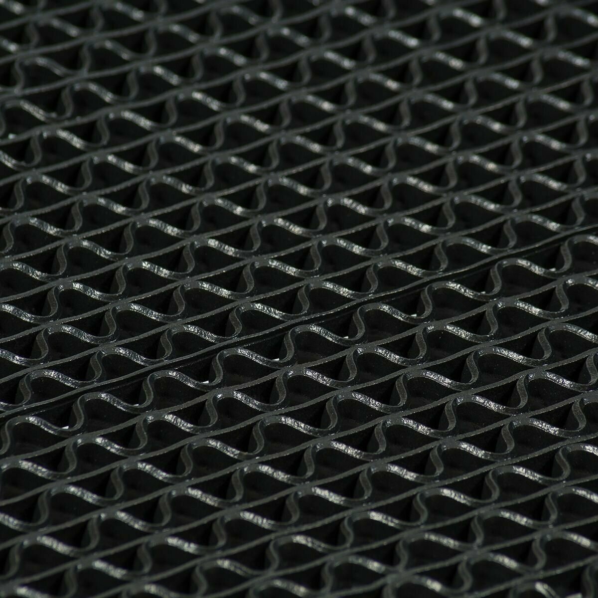 Коврик-дорожка Sunstep Пвх, Zig-Zag, 5мм 0,9х12 м, черный 39-683 . - фотография № 5