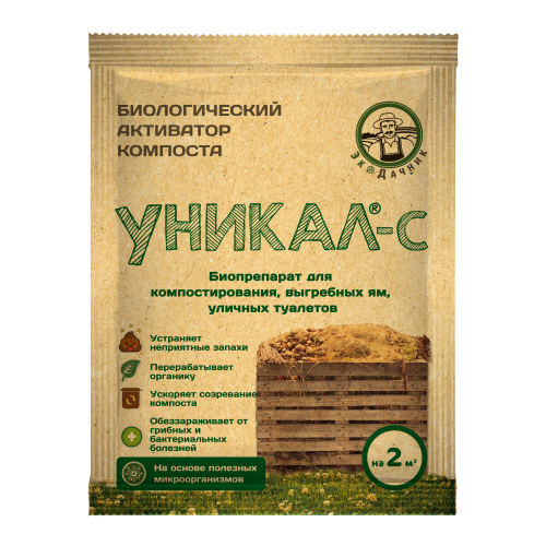 Экодачник Биологический активатор компоста Уникал-С, 15 кг, 1 шт.