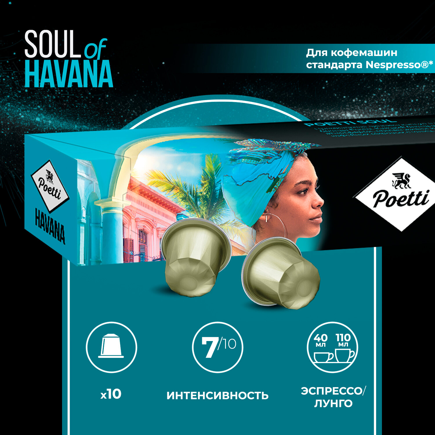 Кофе в капcулах Poetti Soul of Havana