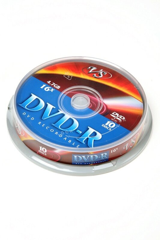 VS Диск DVD-R VS 4.7Gb 16x Cake Box, 10шт