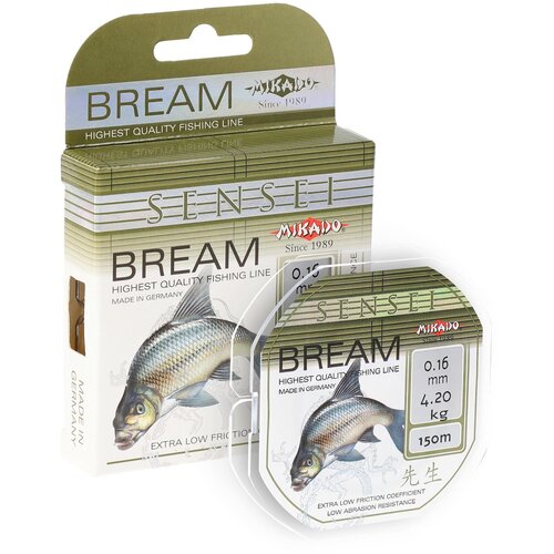 mikado леска sensei bream 30м 0 18мм 5кг арт zlec 018 Mikado, Леска Sensei Bream, 150м, 0.16мм, 4.2кг, арт. ZLE-016