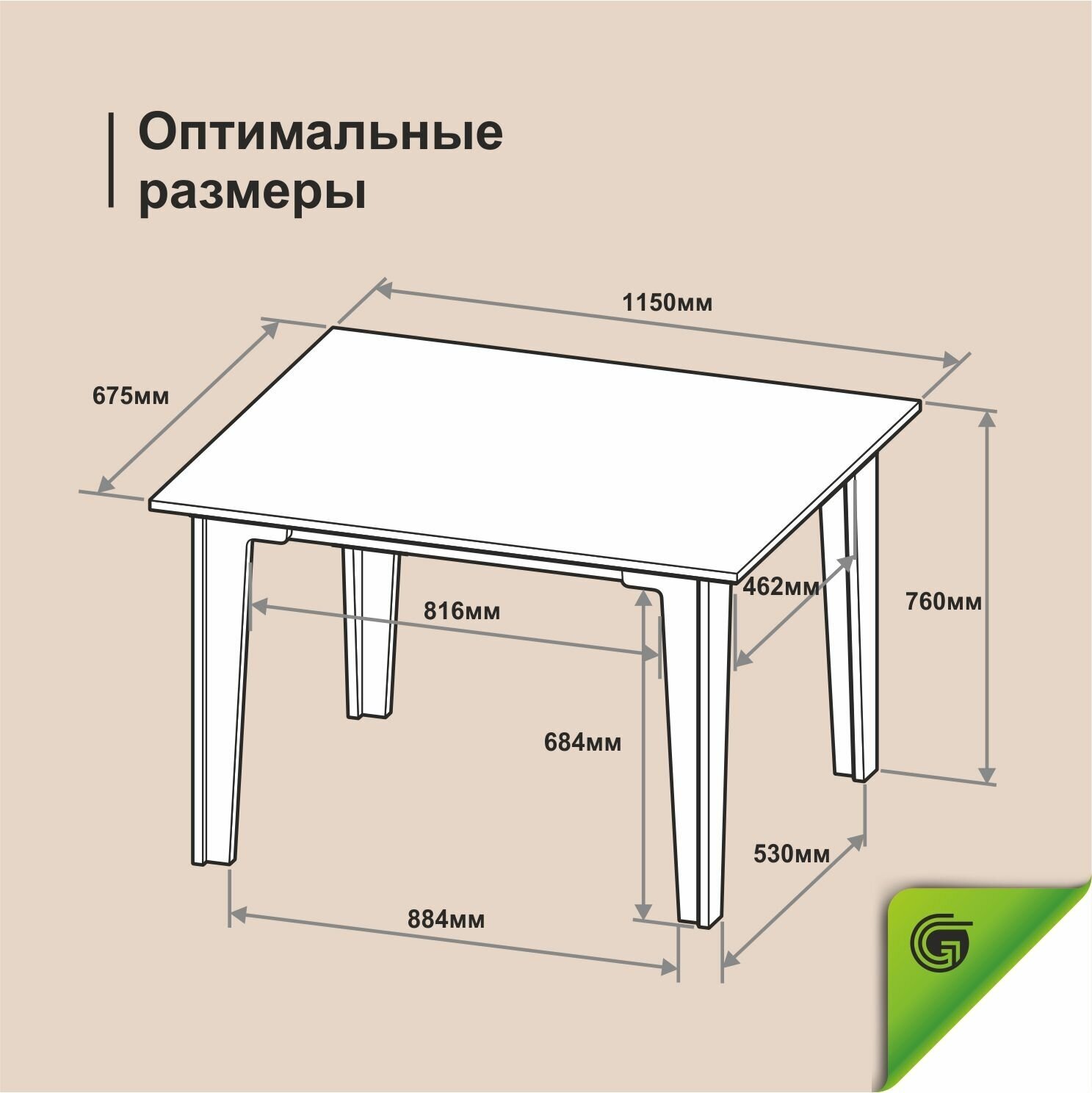 Стол кухонный обеденный Ancona в стиле лофт цвет Дуб Бардолино натуральный c деревянными ножками, для кухни дачи гостинной. Стол компьютерный. - фотография № 11