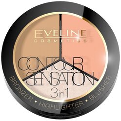 Eveline Cosmetics Палетка для контуринга Contour Sensation, 02 Peach Beige