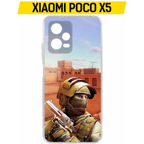 Чехол-накладка Krutoff Clear Case Cтандофф 2 (Standoff 2) - Спец для Xiaomi Poco X5