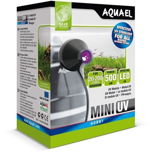 AQUAEL MINI UV LED 0,5W Стерилизатор аквариумный для фильтров Fan, Unifilter, TurboFilter, Pat Mini ротор для помпы aquael unifilter 750