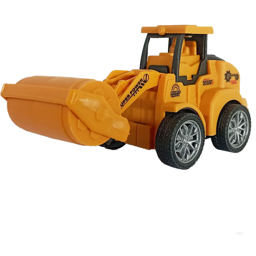 фото Игрушечный трактор инерционный (оранжевый с катком) нет бренда