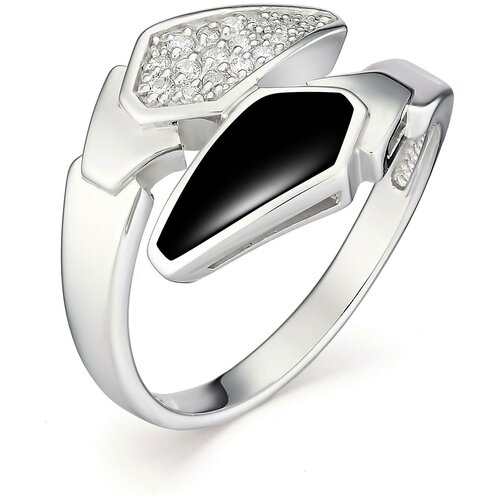 фото Алькор кольцо с 16 фианитами из серебра 01-0973-0эм3-00, размер 17