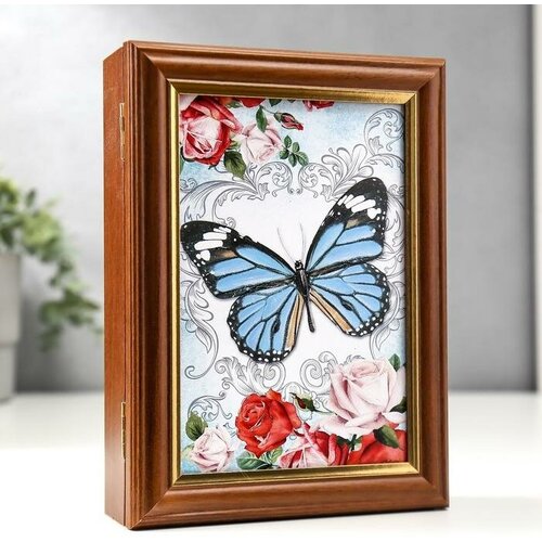 Ключница Бабочка орех 15х21 см 1666₽