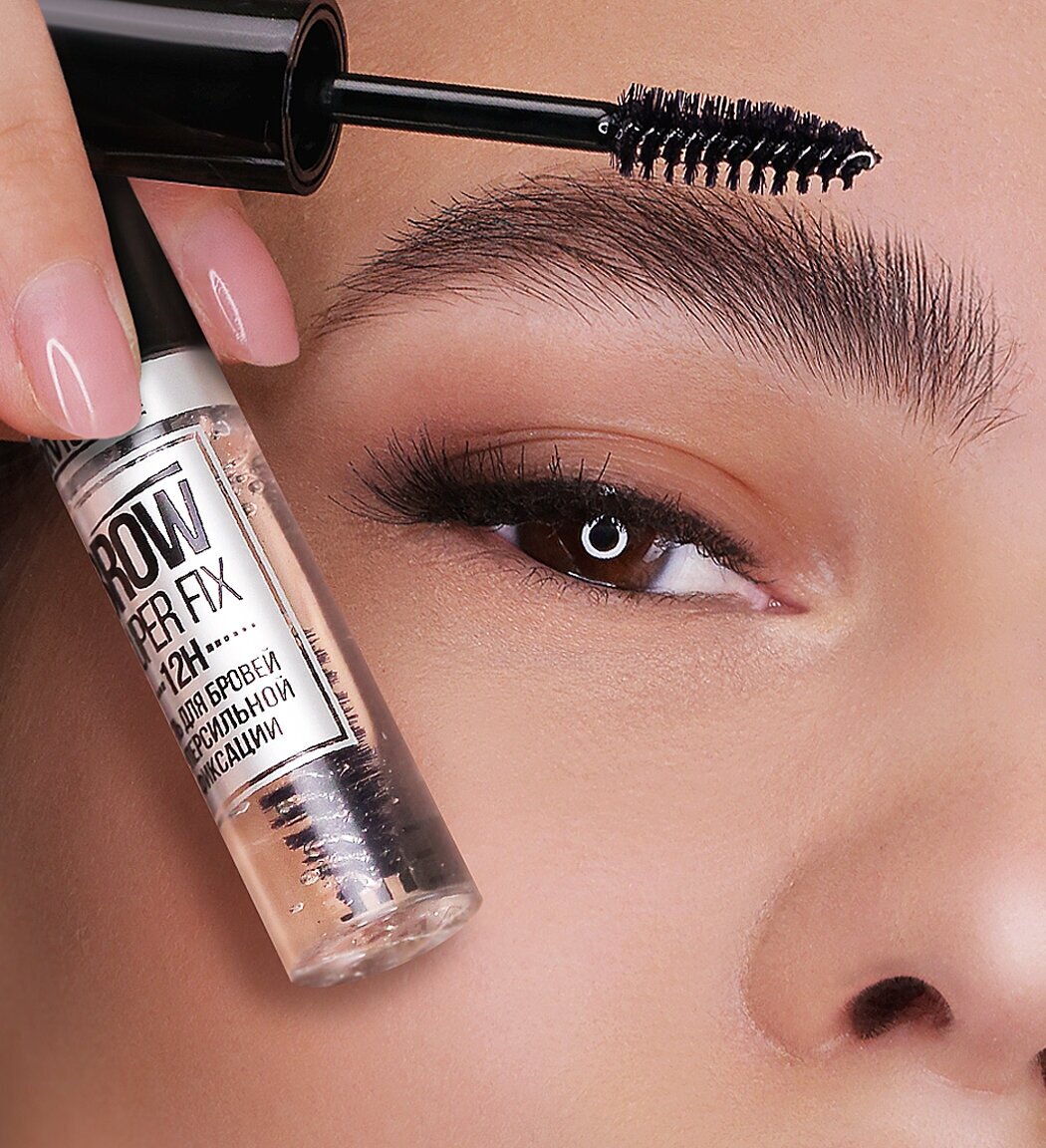 Гель LUXVISAGE суперсильной фиксации для бровей Brow Super Fix 12h бесцветный, 6 г