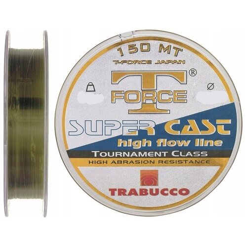 Леска Trabucco T-FORCE Tournament SUPER CAST (150 м, 0.255 мм, 8.35 кг) цв. Прозрачный