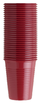 Стаканчики пластиковые MONOART красные 200 мл. 100 шт/упак. - фотография № 2