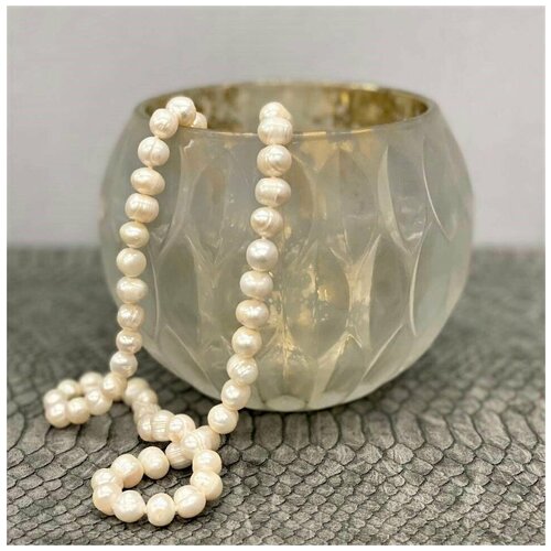 Ваза круглая декоративная Линда цвет перламутровый