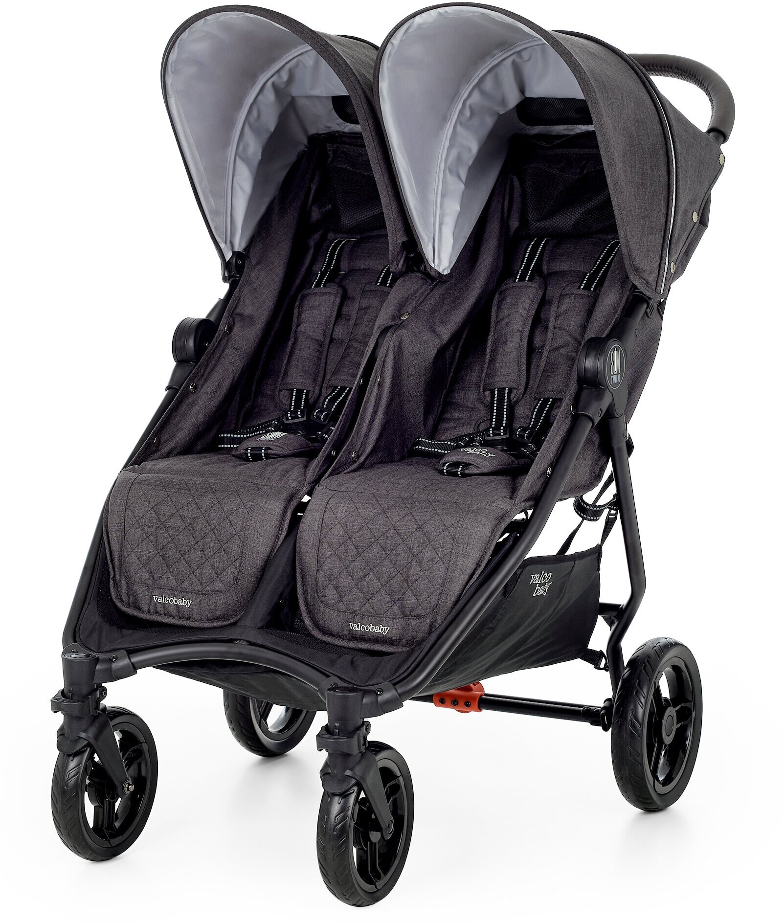 Коляска прогулочная для двойни Valco Baby Slim Twin Tailormade/Charcoal