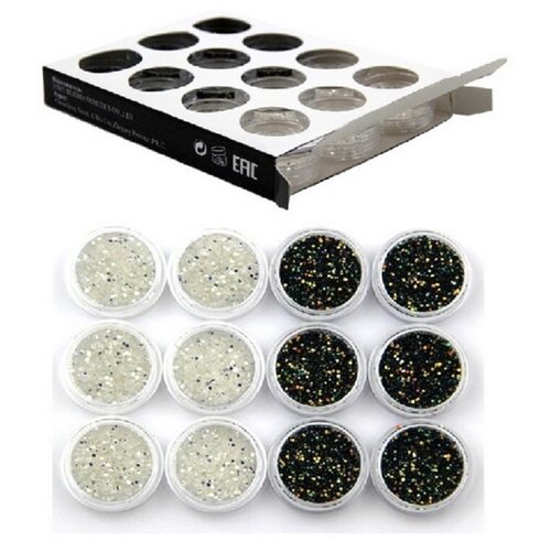 Farres Набор для дизайна ногтей Конфетти черно-белые M301-AB2 12144 438₽