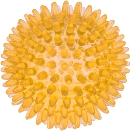 Игрушка для собак Zooone Crystal мяч массажный 9 см прозрачный, (жёлтый) 590C-9