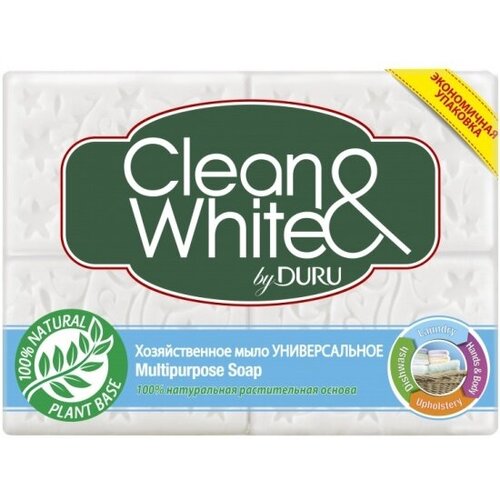 Хозяйственное мыло DURU CLEAN&WHITE Универсальное эконом пак 4*120 г
