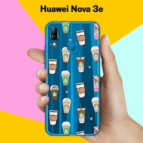 Силиконовый чехол Кофе на Huawei Nova 3e