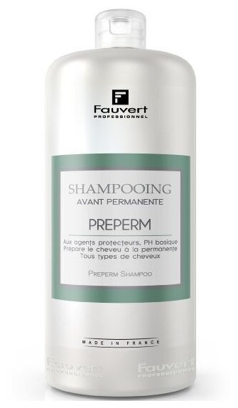 Fauvert Shampooing Preperm pH 6,5-7 Шампунь перед химической завивкой, 1000 мл.