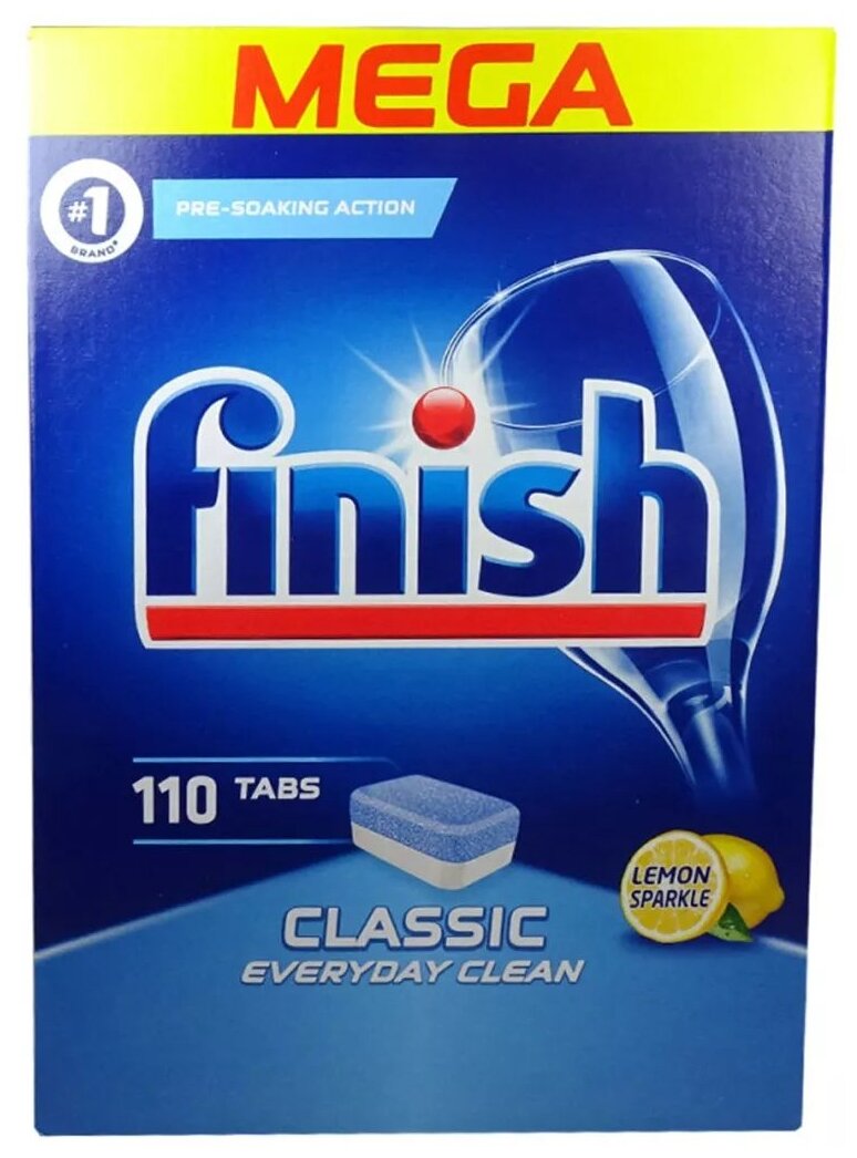 Таблетки для посудомоечной машины Finish Classic лимон 110 шт