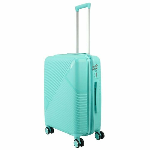 Умный чемодан Impreza Light Light, 70 л, размер M, голубой, бирюзовый чемодан sweetbags полипропилен увеличение объема износостойкий водонепроницаемый 80 л размер m розовый
