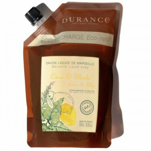 Durance / Марсельское мыло сменный блок Лимон и мята 500мл. / Lemon & Mint durance марсельское мыло сменный блок сосна и дерево оливы 500мл pine