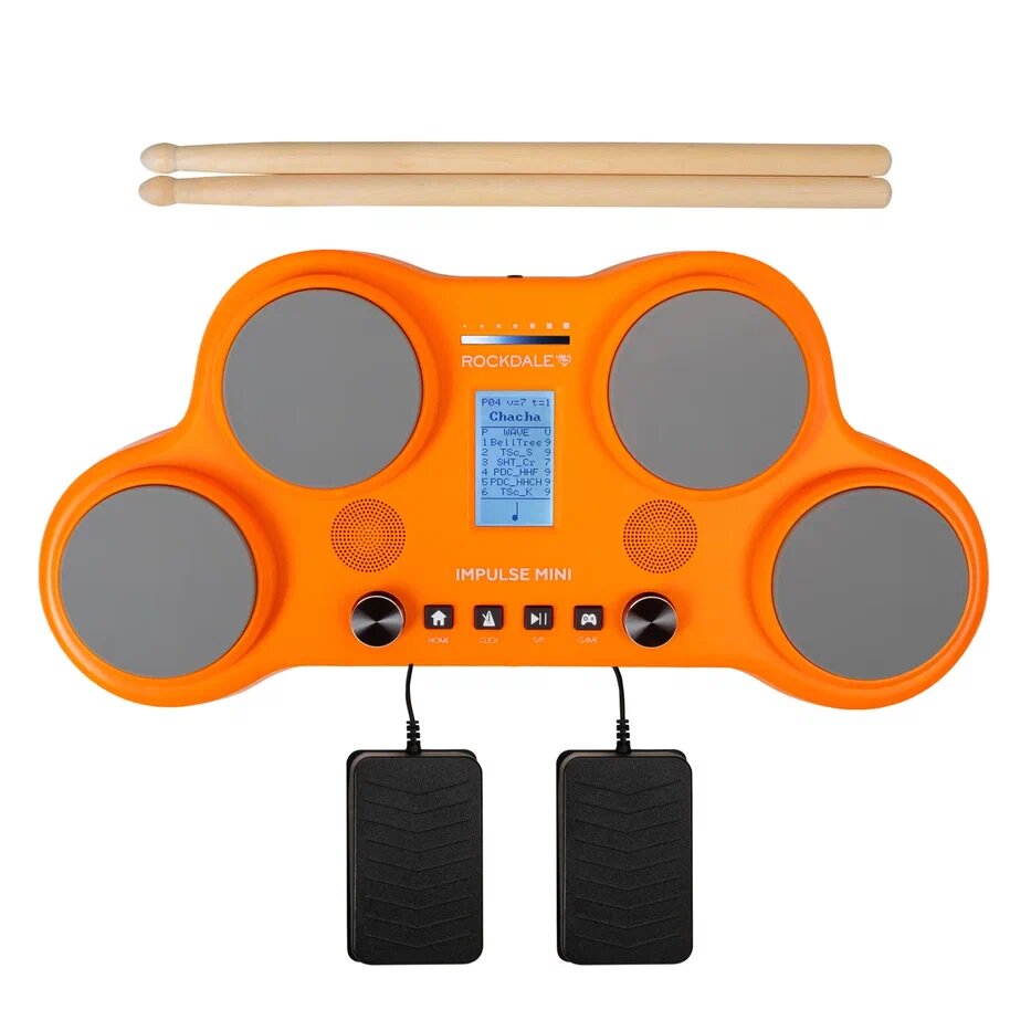 Портативная электронная ударная установка ROCKDALE Impulse Mini Orange