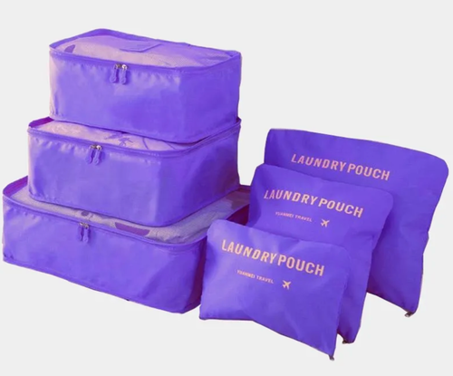 Комплект сумок Take Easy, 6 шт., 39х30х39 см, ручная кладь, фиолетовый