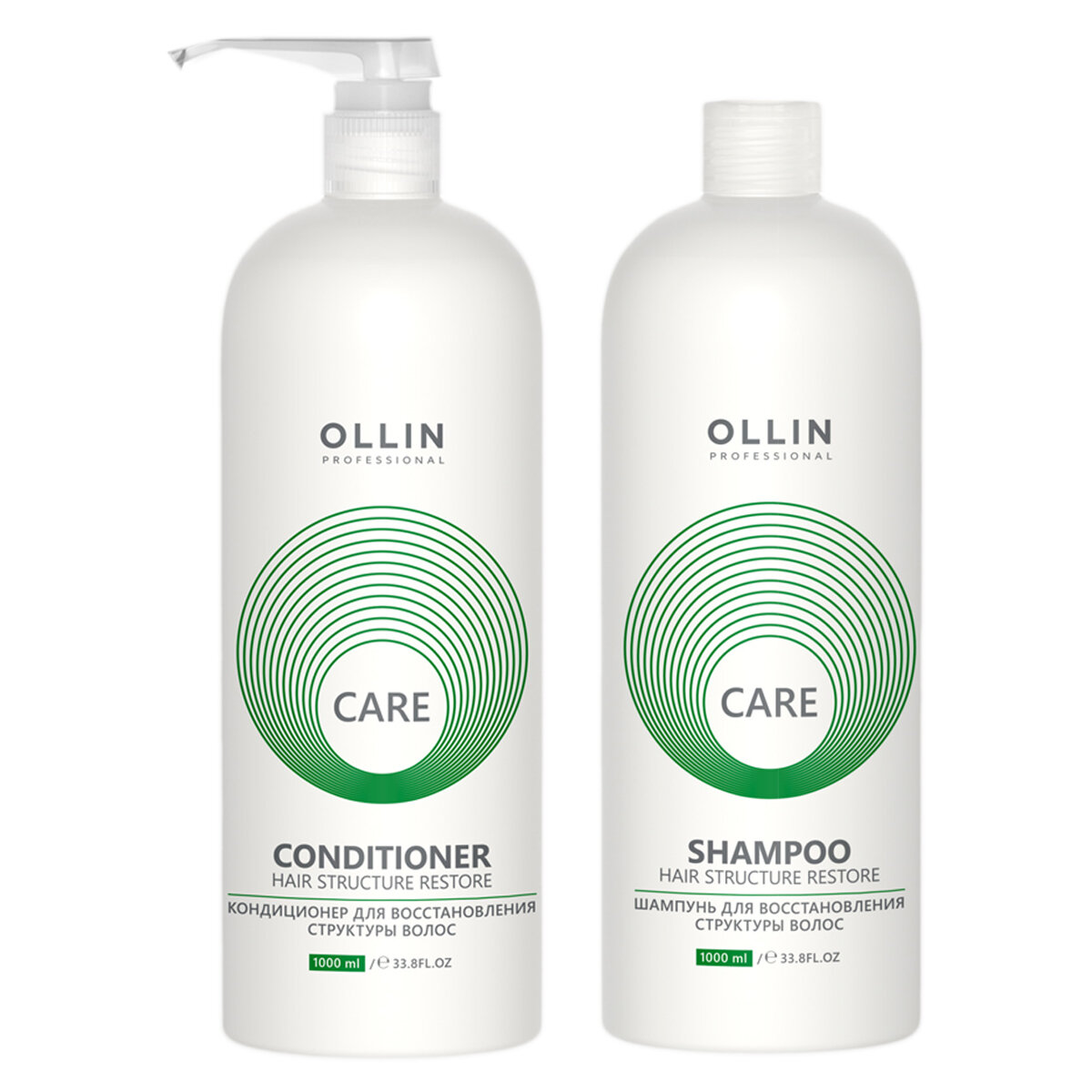 Набор CARE для восстановления волос OLLIN PROFESSIONAL restore 1000+1000 мл
