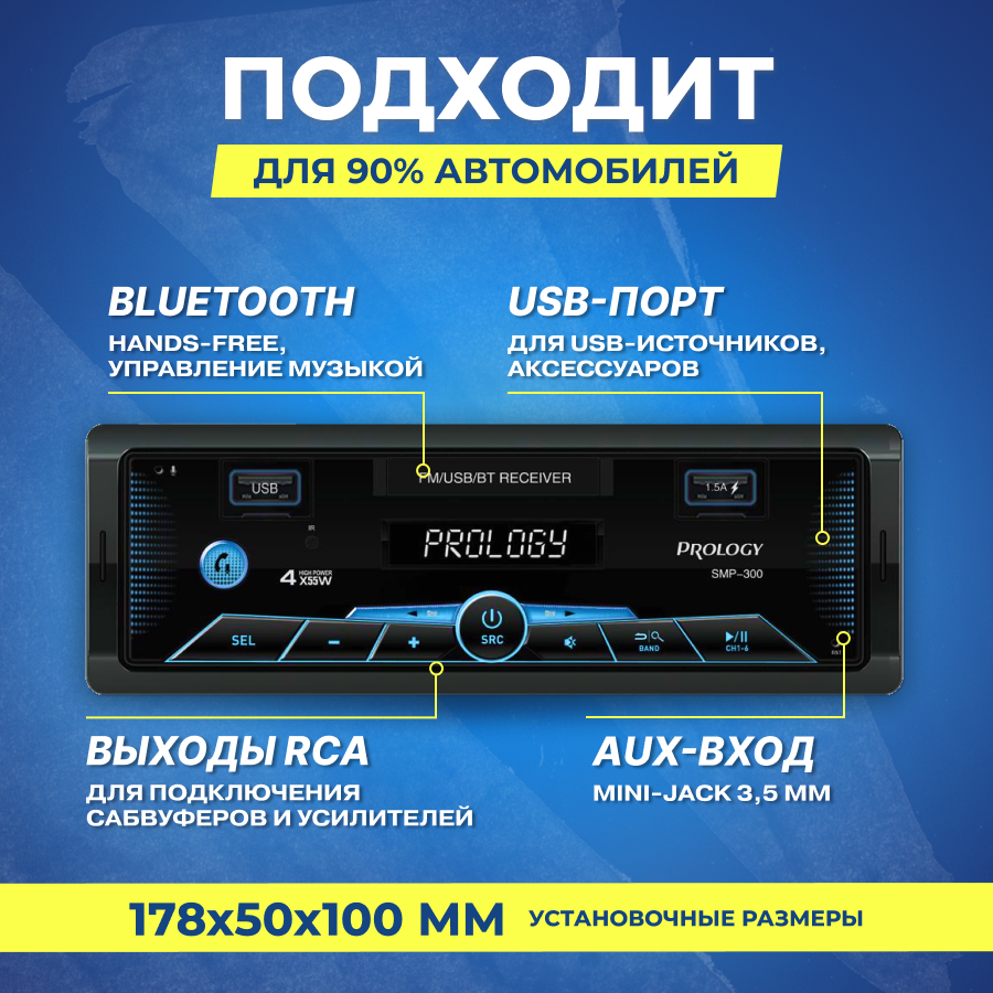 Автомагнитола Prology SMP-300 - фото №3