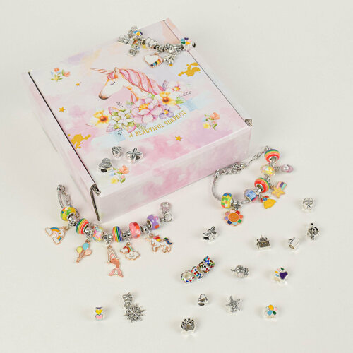 Набор для создания украшений Создай украшение своими руками набор для создания браслетов подарок на 8 марта для девочки
