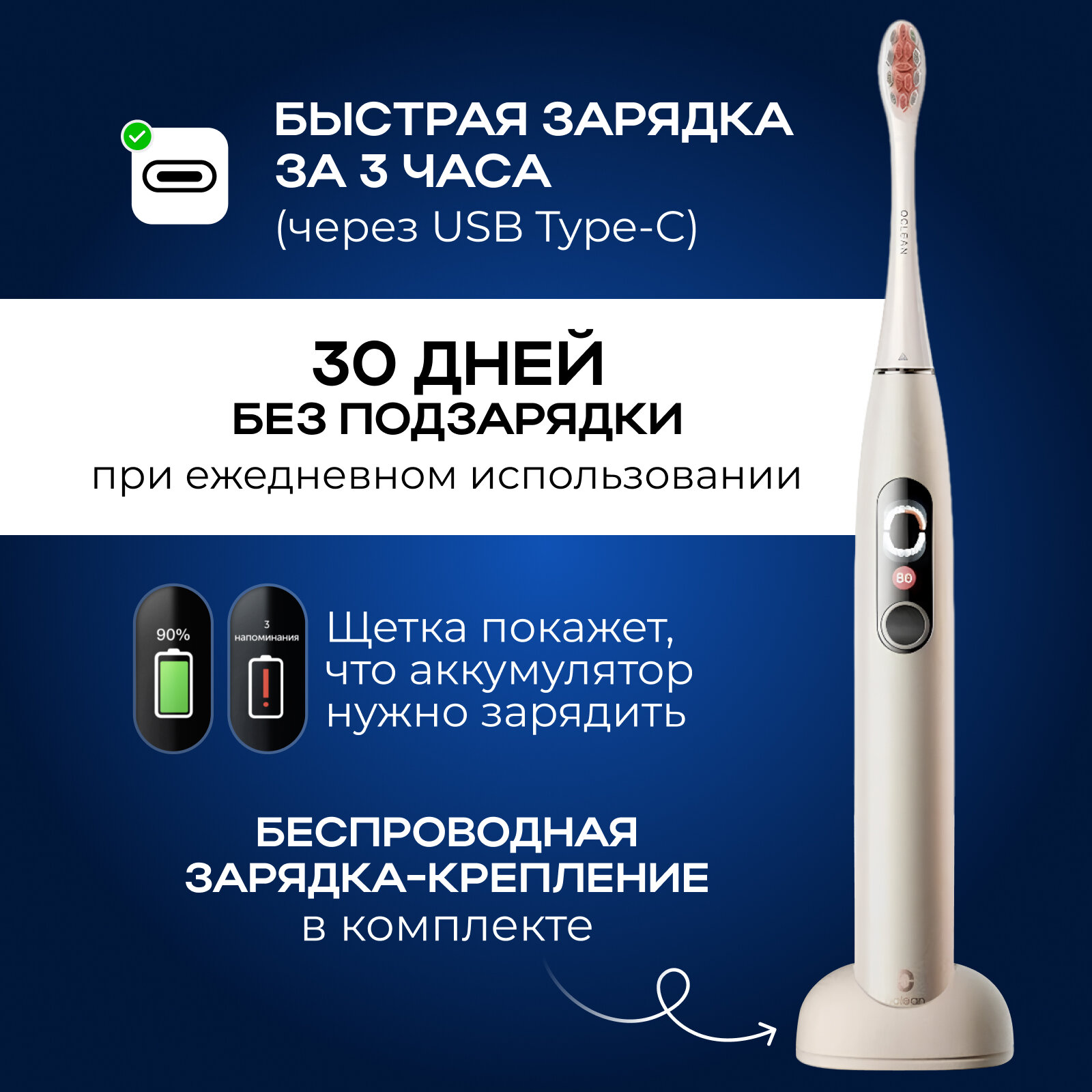 Электрическая зубная щетка Oclean - фото №12