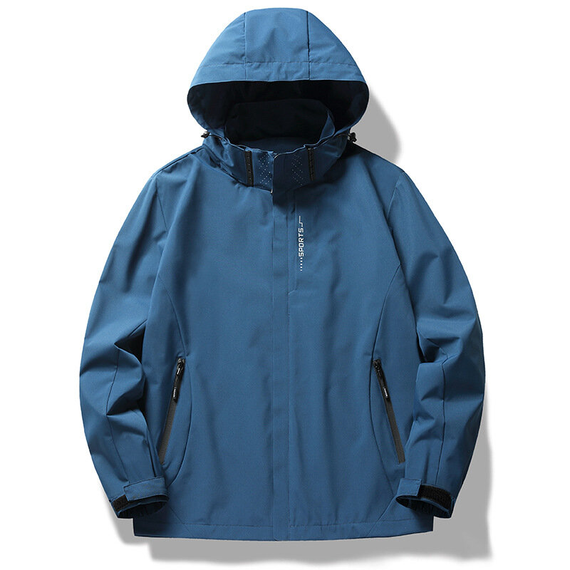Куртка, ветрозащитная, однослойная, 3XL, мужская, джинсово-синяя