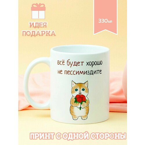 Кружка котик Не пессимиздите 490₽